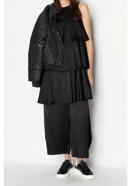 Kadın Kısa Bomber Mont-Siyah fiyatları