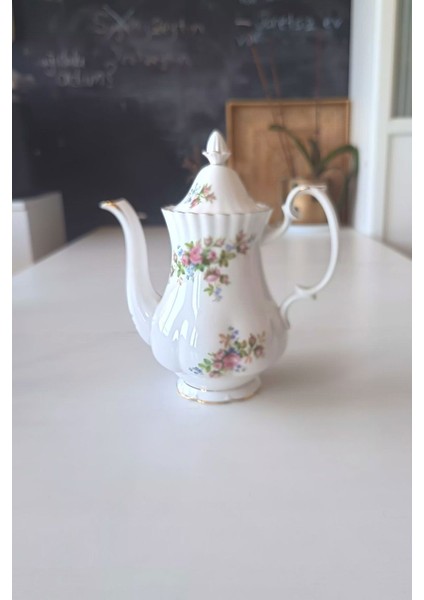 Moss Rose Vintage Porselen Çay/Kahve Demliği 900 Ml
