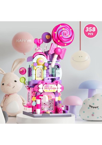 Keeppley City Corner K28012 Sky Candy Shopre Gökyüzü Şeker Dükkanı Yapı Blokları Oyuncak Seti modelleri