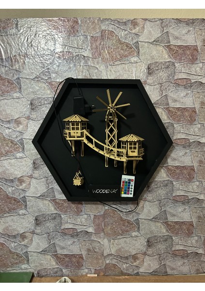 LED Işıklı Maket Tablo Duvar Dekorasyon indirimleri