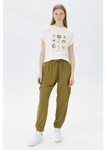 Kadın Nautica Relaxed Fit Pantolon/ Yeşil