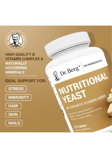 Nutritional Yeast – Natural B12 Added - All 8 B Vitamin Complex – Organic Vanilla Flavor - 270 Vegan Tablets modelleri