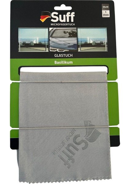 Basilikum Mikrofiber Cam Bezi 50 x 40 Cm, Gri