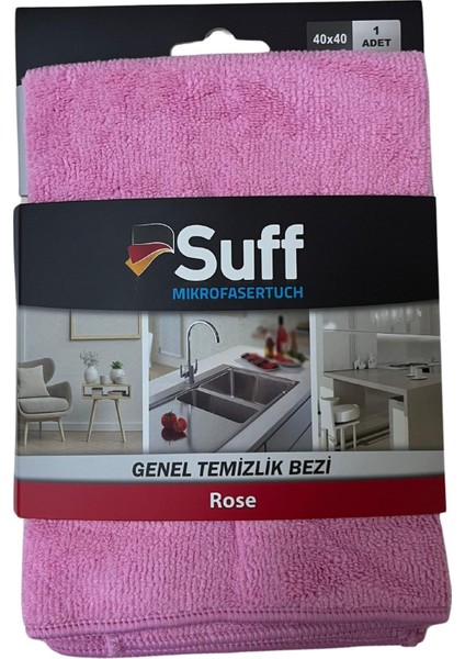 Genel Amaçlı Mikrofiber Temizlik Bezi 40 x 40 Cm, Pembe