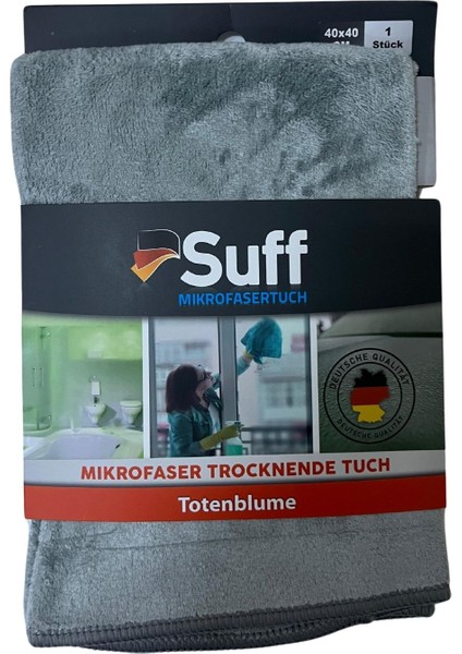 Mikrofiber Kurulama Bezi 40 x 40 Cm, Gri
