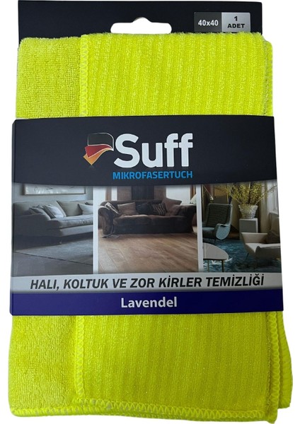 Mikrofiber Halı, Koltuk ve Zor Kirler Temizlik 40 x 40 Cm, Sarı