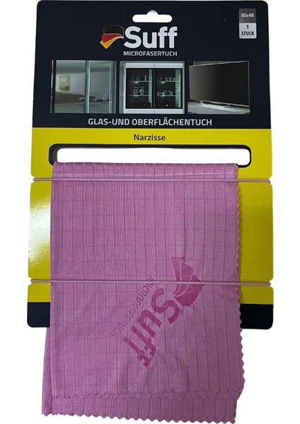 Narzisse Mikrofiber Yüzey ve Cam Temizlik Bezi 50 x 40 Cm, Pembe