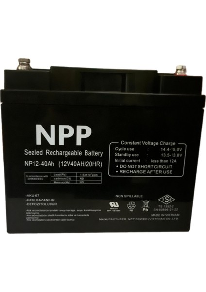 Np 12V 40AH Kuru Tip Akü