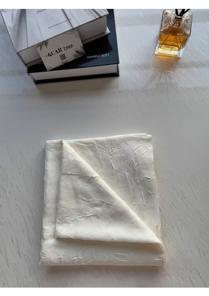 Bambu Kraş Şal Krem Renk