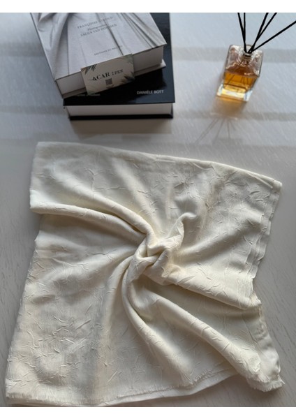 Bambu Kraş Şal Krem Renk