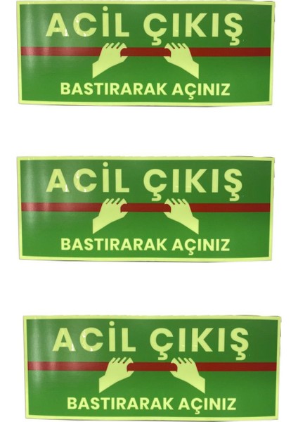 Fosforlu Yangın Kapısı Sticker