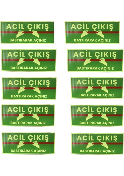 Fosforlu Yangın Kapısı Sticker