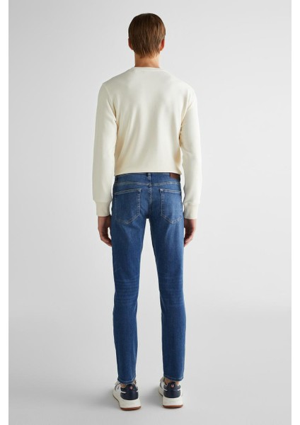 Erkek Extra Slim Fit Jean Pantolon - Mavi