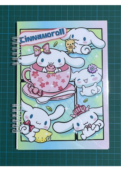 Cinnamoroll A5 Boy Defter 1 Sayfa Mat Bonus Stickerlı