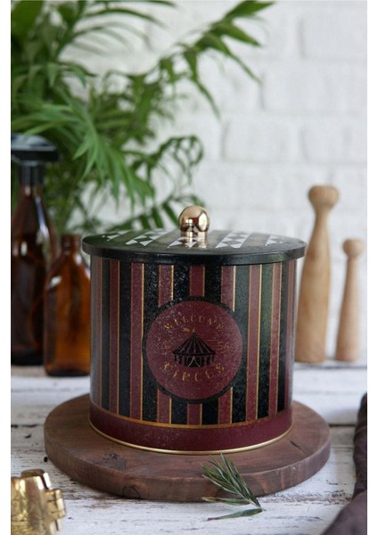 Festival Desenli Yuvarlak Metal Saklama Kabı, 14 x 12,5 Cm, 1,7 Lt fiyatları