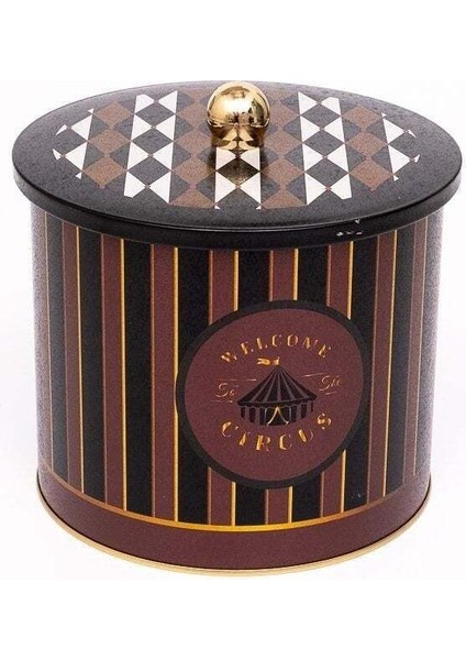 Festival Desenli Yuvarlak Metal Saklama Kabı, 17,5 x 15,5 Cm, 3,5 Lt modelleri