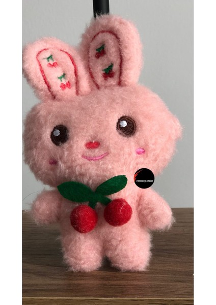 Sevimli Tavşan Peluş Oyuncak Pofidik Anahtarlık Uyku Arkadaşı Hediyelik 12 cm