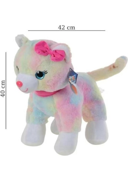 Peluş 30 cm Pembe Tokalı Kedi PL62555 modelleri