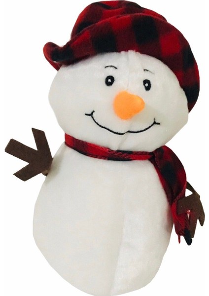 Sevimli Peluş Şapkalı Kardan Adam 25 cm