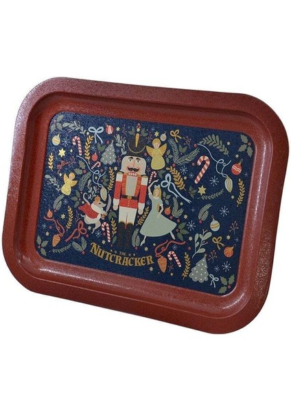 Fairytale Desenli Metal Klasik Tepsi, 23,3 x 30,7 cm
