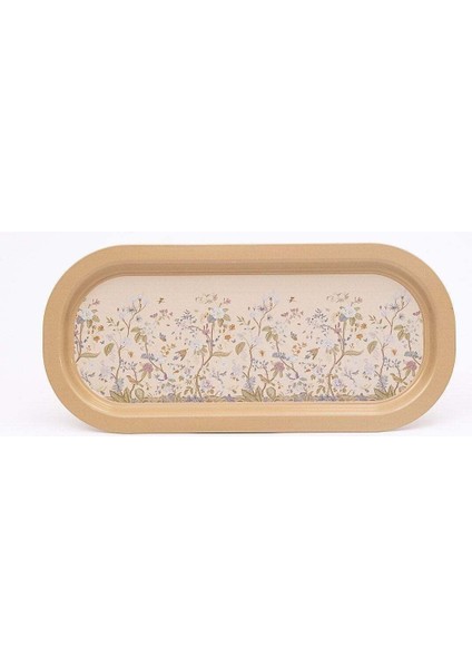 Flora Desenli Baton Metal Tepsi, 16 x 35 cm fiyatları