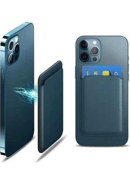 Magsafe Özellikli Güçlü Mıknatıslı Deri Kartlık Cüzdan Tüm Telefonlar ile Uyumlu Manyetik Kartlık fiyatları