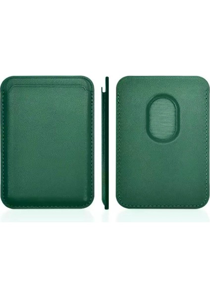 Magsafe Özellikli Güçlü Mıknatıslı Deri Kartlık Cüzdan Tüm Telefonlar ile Uyumlu Manyetik Kartlık