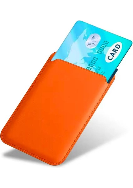 Magsafe Özellikli Güçlü Mıknatıslı Deri Kartlık Cüzdan Tüm Telefonlar ile Uyumlu Manyetik Kartlık