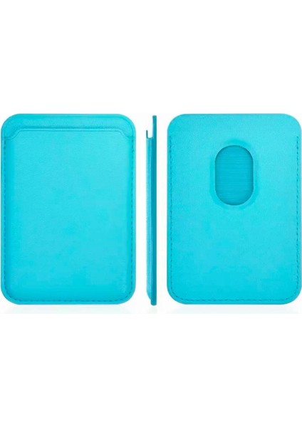 Magsafe Özellikli Güçlü Mıknatıslı Deri Kartlık Cüzdan Tüm Telefonlar ile Uyumlu Manyetik Kartlık
