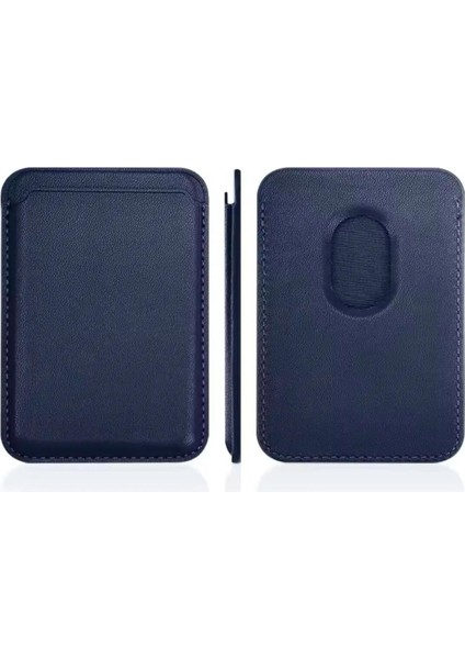 Magsafe Özellikli Güçlü Mıknatıslı Deri Kartlık Cüzdan Tüm Telefonlar ile Uyumlu Manyetik Kartlık