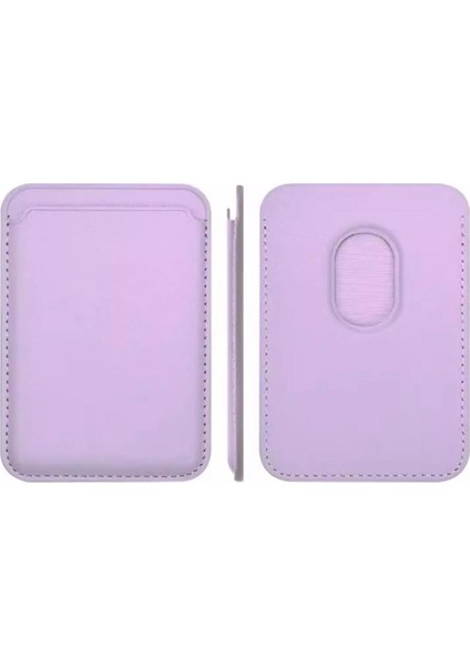 Magsafe Özellikli Güçlü Mıknatıslı Deri Kartlık Cüzdan Tüm Telefonlar ile Uyumlu Manyetik Kartlık