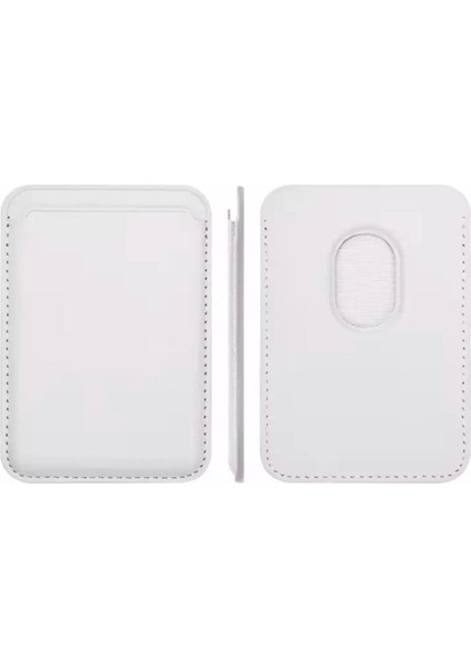 Magsafe Özellikli Güçlü Mıknatıslı Deri Kartlık Cüzdan Tüm Telefonlar ile Uyumlu Manyetik Kartlık