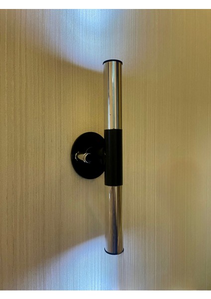 Modern Duvar Apliği Salon Aplik Antre Aplik Büro Aplik Krom Aplik Siyah Krom Aplik