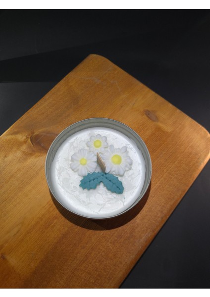 Doğal Soya Wax Dekoratif Teneke Mum (Papatya) fiyatları