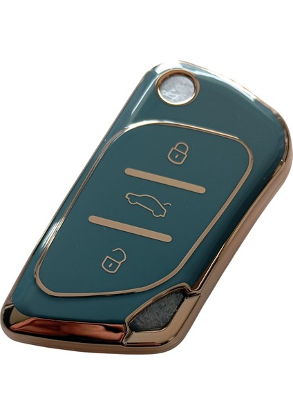 Cadillac Tipli Kd Keydiy NB30 Uyumlu Kumanda Anahtar Kılıfı Oto Anahtarlık Gri Gold fiyatları