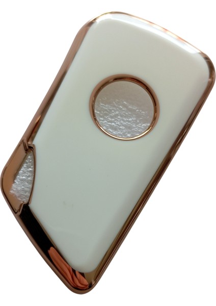 Cadillac Tipli Kd Keydiy NB30 Uyumlu Kumanda Anahtar Kılıfı Oto Anahtarlık Beyaz Gold modelleri