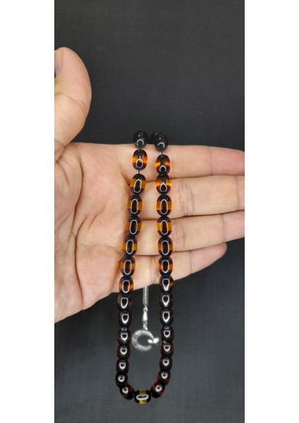 Sevgiliye Özel Hediye Sürmeli Uçak Camı Tesbih Bordo-Sarı Renk H-1455. fiyatları