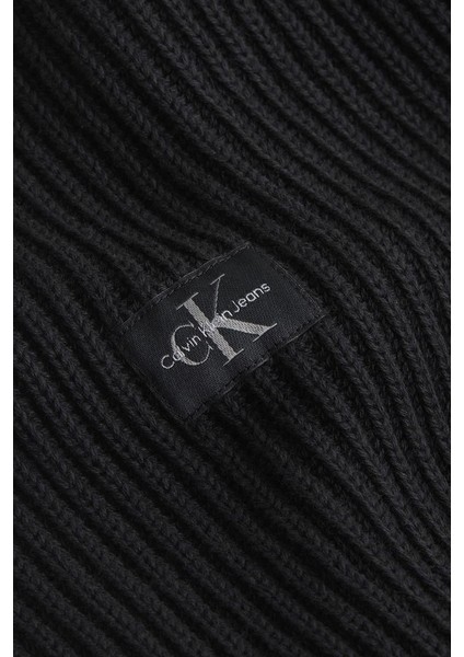 Erkek Woven Fermuarlı Kazak - Siyah