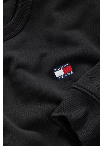 Erkek Tjm Logo Sweatshirt - Siyah