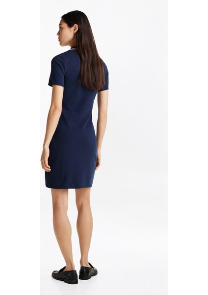 Kadın Varsity Graphic Polo Elbise - Lacivert fiyatları