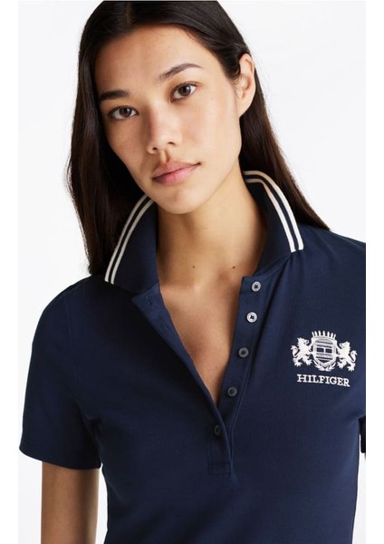 Kadın Varsity Graphic Polo Elbise - Lacivert fırsatları