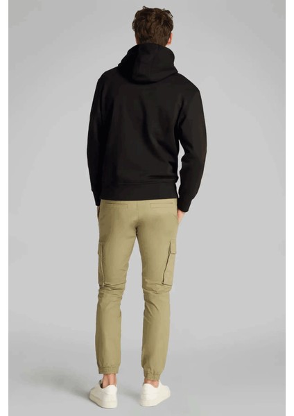 Erkek Ck Box Kapüşonlu Sweatshirt - Siyah