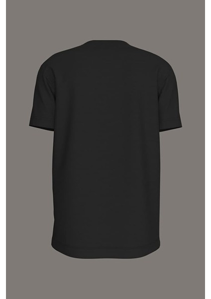 Erkek Woven Label T-Shirt - Siyah fiyatları