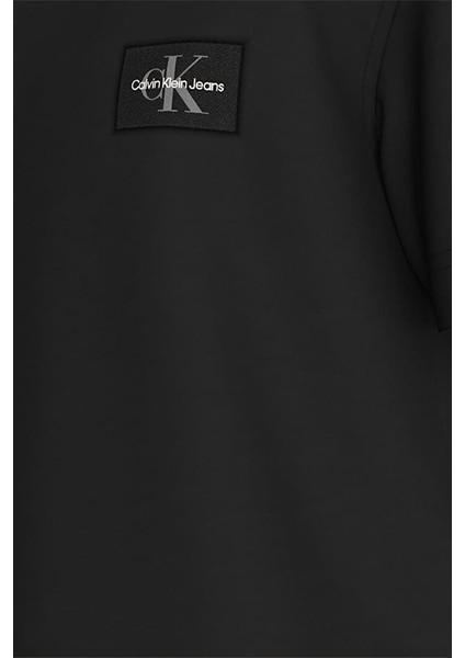 Erkek Woven Label T-Shirt - Siyah indirimleri