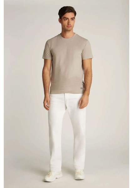 Erkek Ck Woven Label Regular T-Shirt - Gri modelleri