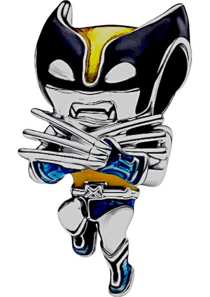 Marvel Wolverine Logan Charm | 925 Ayar Gümüş