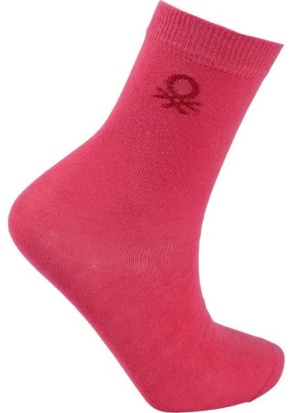 Kadın BNT-W24073 2 Li Soket Çorap - Pembe - Beyaz