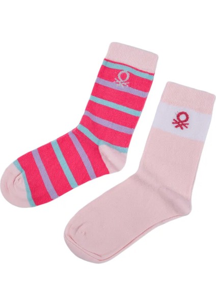 Kız Çocuk2 Li Soket Çorap - Pembe