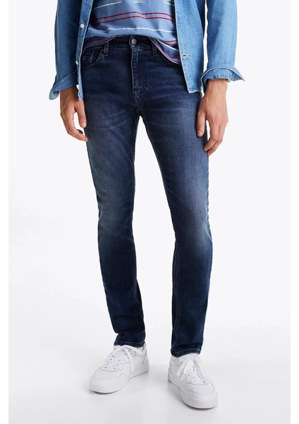 Erkek Scanton Slim Jeans Pantolon - Mavi