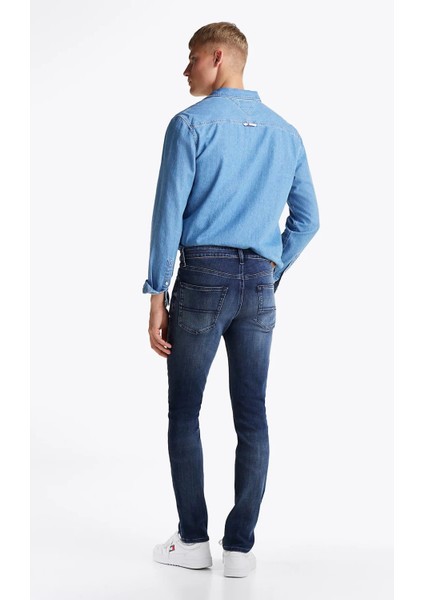 Erkek Scanton Slim Jeans Pantolon - Mavi